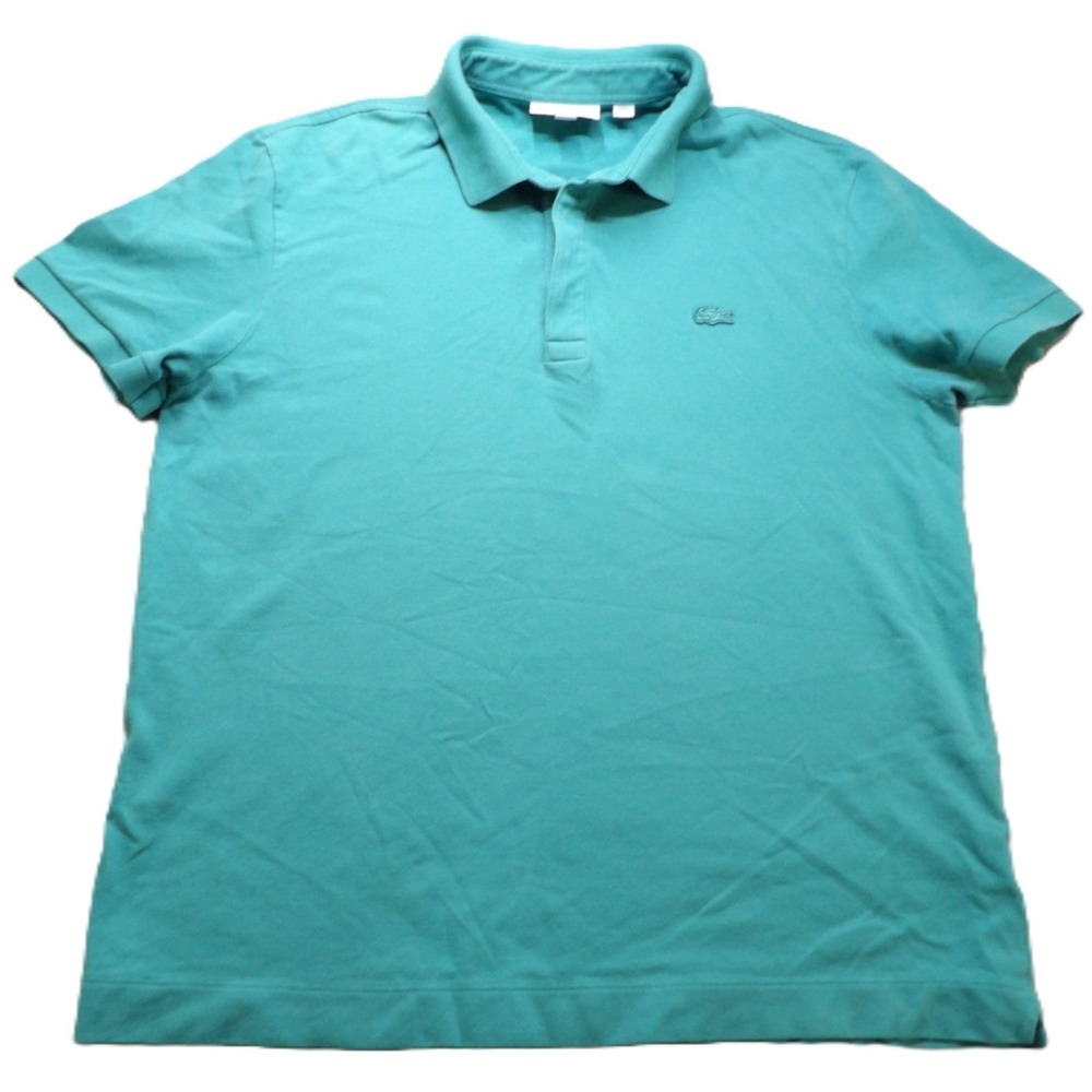 Lacoste Polo Shirt Men Large Green Regular Fit Cotton Short Sleeves Classic Golf